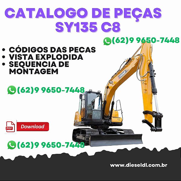 CATÁLOGO DE PEÇAS ESCAVADEIRA SY135 C8 SANY