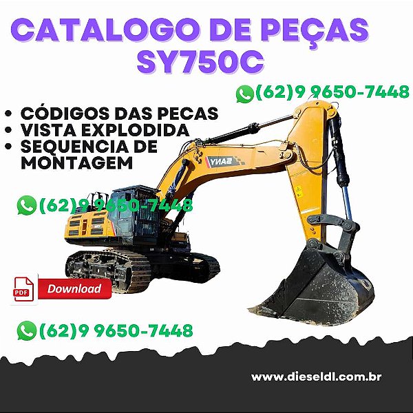 CATÁLOGO DE PEÇAS ESCAVADEIRA SY750C SANY