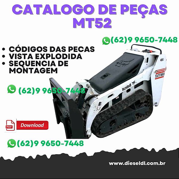 CATALOGO DE PEÇAS MINI CARREGADEIRA  MT52 BOBCAT
