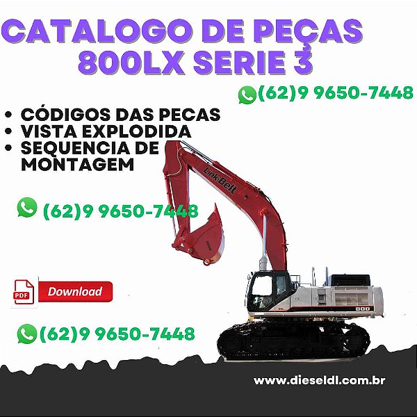 CATALOGO DE PEÇAS  ESCAVADEIRA 800 LX SERIE 3 LINK-BELT
