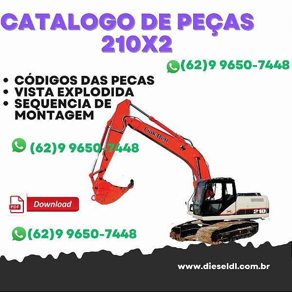 CATALOGO DE PEÇAS  ESCAVADEIRA 210x2  LINK-BELT