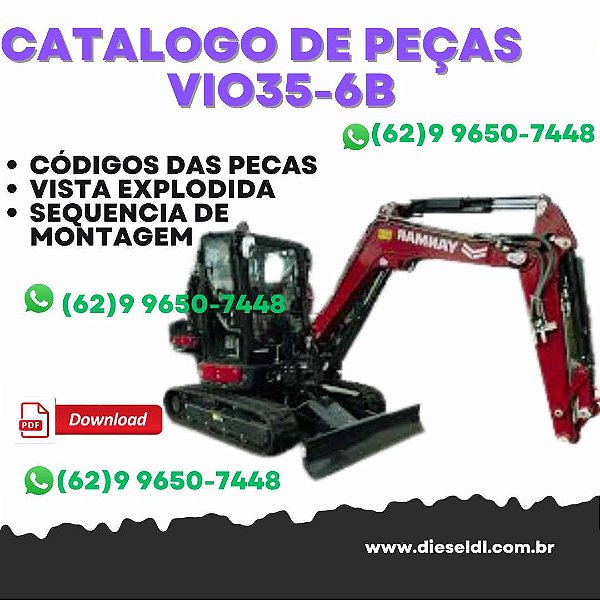 CATÁLOGO DE PEÇAS  MINI ESCAVADEIRA VIO35-6B YANMAR
