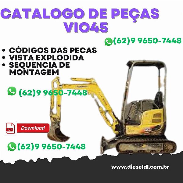 CATÁLOGO DE PEÇAS MINI ESCAVADEIRA VIO45  YANMAR