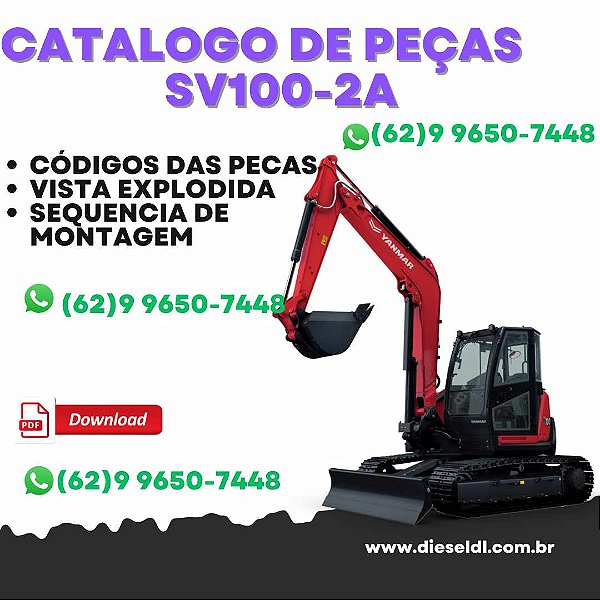 CATÁLOGO DE PEÇAS  MINI ESCAVADEIRA SV100-2A YANMAR