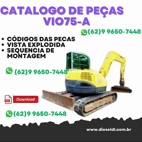 CATÁLOGO DE PEÇAS MINI ESCAVADEIRA VIO75-A YANMAR