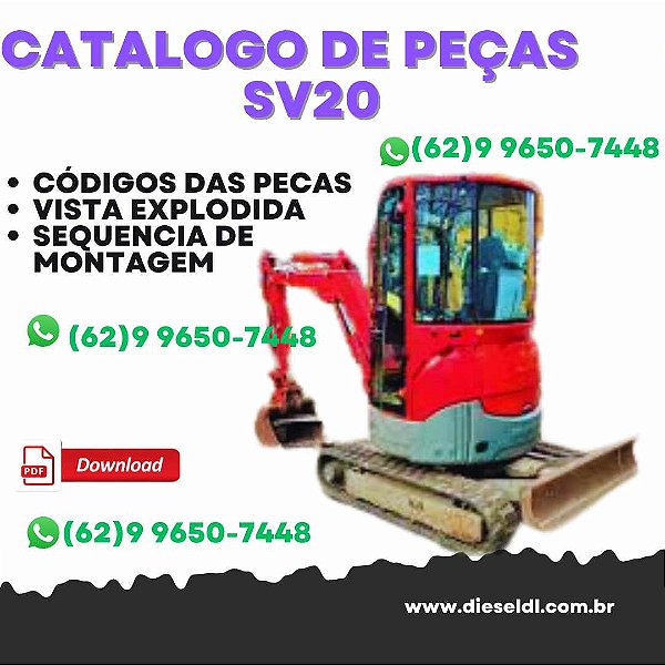 CATÁLOGO DE PEÇAS MINI ESCAVADEIRA SV20 YANMAR