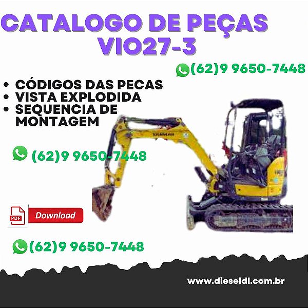 CATÁLOGO DE PEÇAS  MINI ESCAVADEIRA VIO27-3  YANMAR