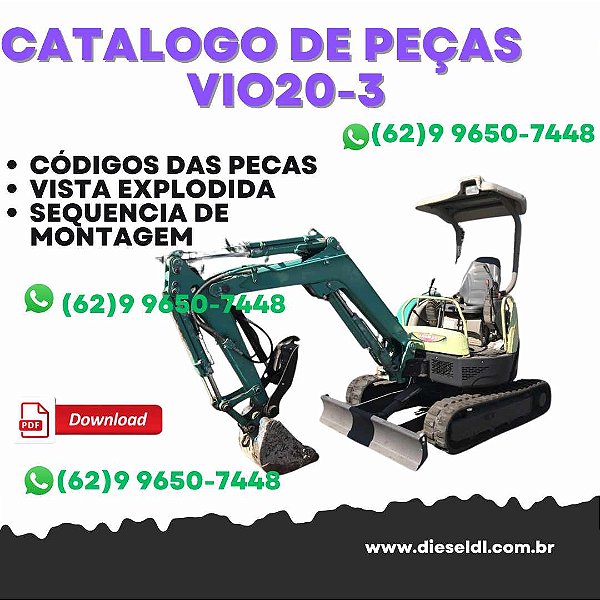 CATÁLOGO DE PEÇAS  MINI ESCAVADEIRA VIO20-3  YANMAR