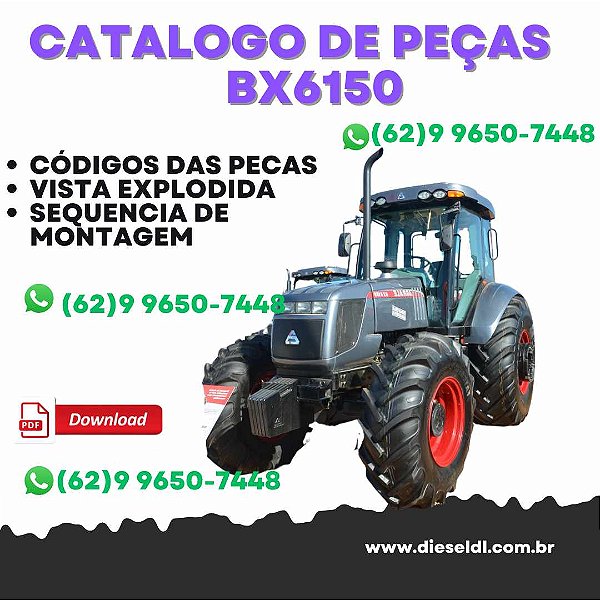 CATALOGO DE PEÇAS TRATORES BX6150 BX6180 BX 6.150 BX 6.180 AGRALE
