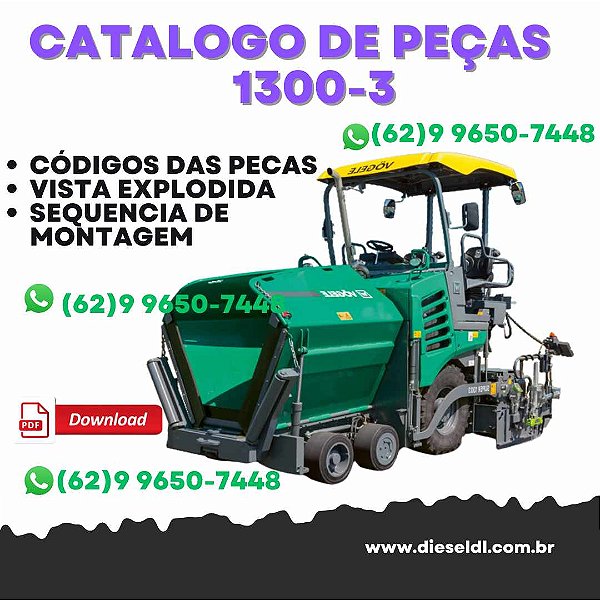 CATALOGO DE PEÇAS VIBROACABADORA 1011 SUPER 1100-3 1300-3  VOGELE
