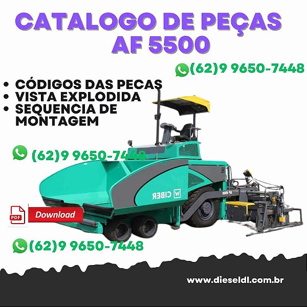 CATALOGO DE PEÇAS   VIBRO ACABADORA AF 5500 PLUS  CIBER