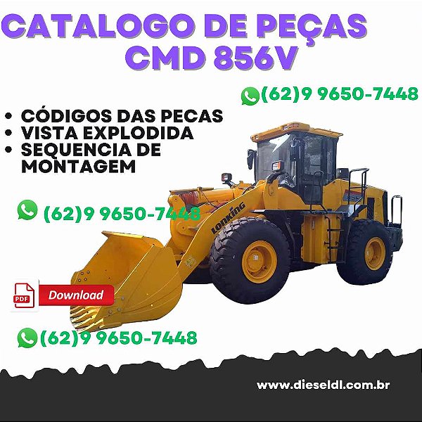 CATALOGO DE PEÇAS  CARREGADEIRA MOTOR CUMMINS CMD856V  LONKING