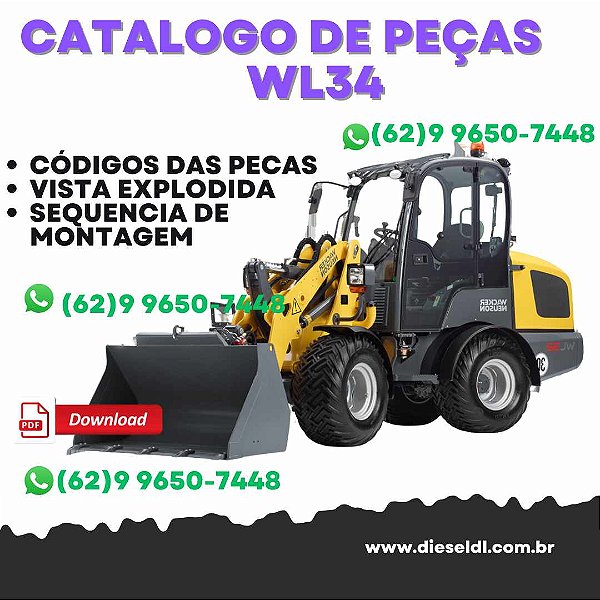 CATALOGO DE PEÇAS  CARREGADEIRA WL34 WACKER NEUSON