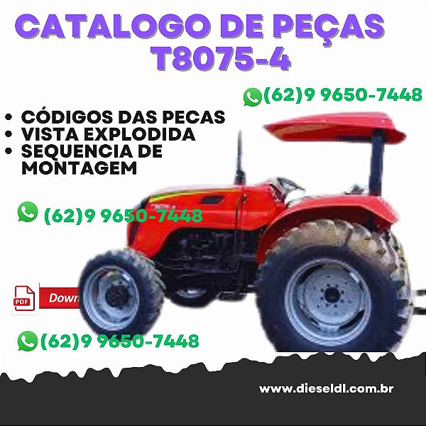 CATALOGO DE PEÇAS  TRATOR T8075-4  TRAMONTINI