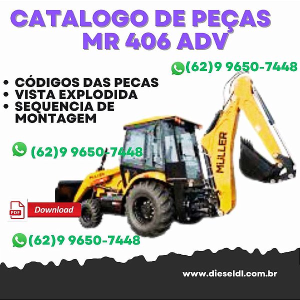 CATALOGO DE PEÇAS RETROESCAVADEIRA MR406 ADV MULLER