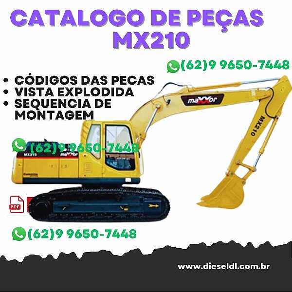 CATALOGO DE PEÇAS ESCAVADEIRA MX210  MAXXOR