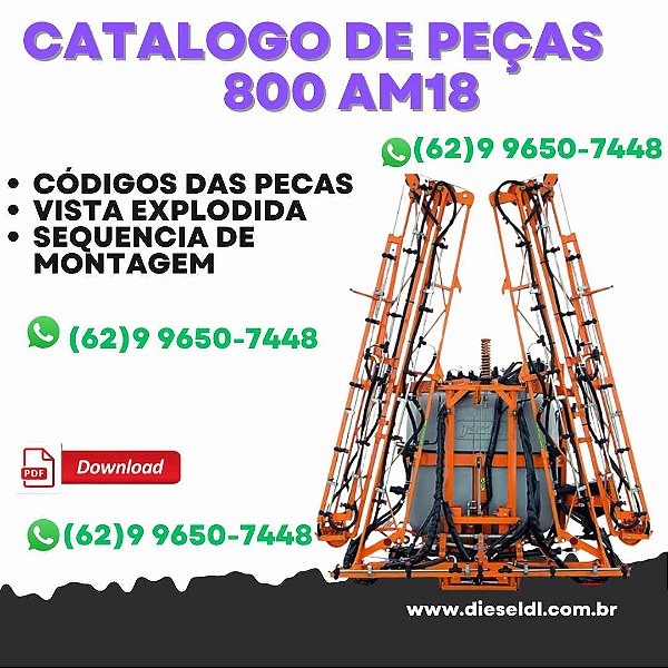 CATÁLOGO DE PEÇAS PULVERIZADOR CONDOR 800 AM 12 14 18 JACTO