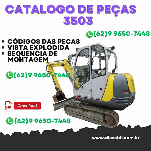 CATÁLOGO DE PEÇAS   MINI ESCAVADEIRA 3503 WACKER NEUSON