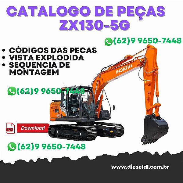 CATÁLOGO DE PEÇAS   ESCAVADEIRA  ZX130-5G ZX130K-5G HITACHI
