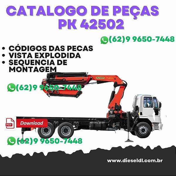 CATÁLOGO DE PEÇAS  MUNCK PK42502  PALFINGER + IMPLEMENTO