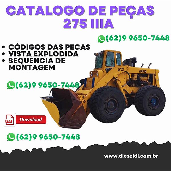 CATÁLOGO DE PEÇAS CARREGADEIRA MICHIGAN 275 IIIA  CLARK