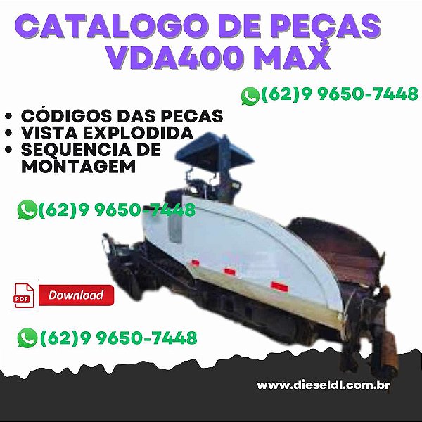 CATÁLOGO DE PEÇAS VIBRO ACABADORA  VDA400 MAX BOMAG