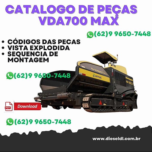 CATÁLOGO DE PEÇAS VIBRO ACABADORA  VDA700 MAX BOMAG