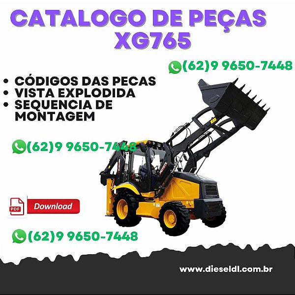 CATÁLOGO DE PEÇAS RETROESCAVADEIRA XG765 XGMA
