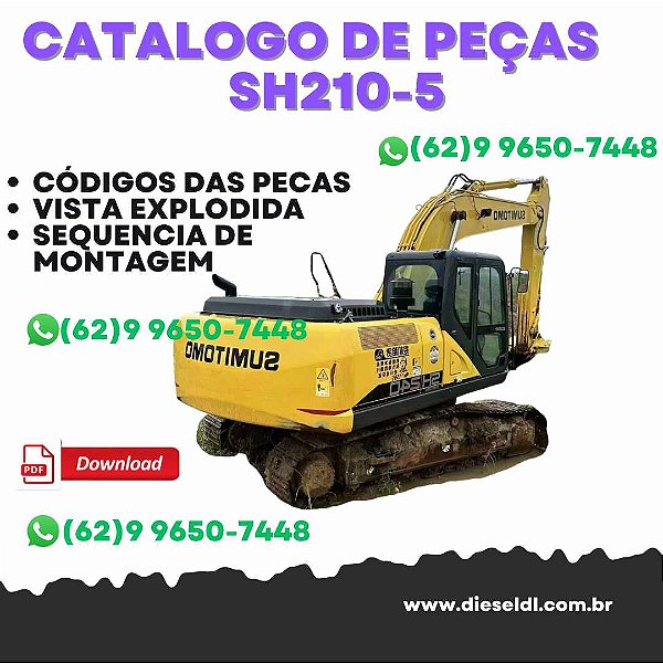 CATÁLOGO DE PEÇAS ESCAVADEIRA SH210-5 SH210LC-5 SUMITOMO