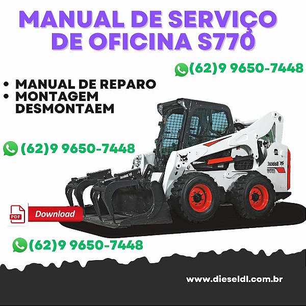 MANUAL DE SERVIÇO DE OFICINA  MINI CARREGADEIRA S770 BOBCAT