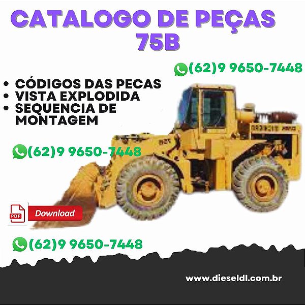 CATALOGO DE PEÇAS CARREGADEIRA 75B  CLARK MICHIGAN
