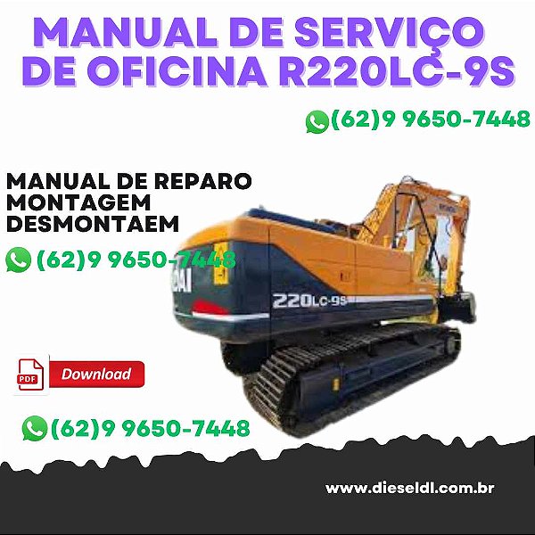 MANUAL DE SERVIÇO DE OFICINA ESCAVADEIRA R220LC-9S HYUNDAI