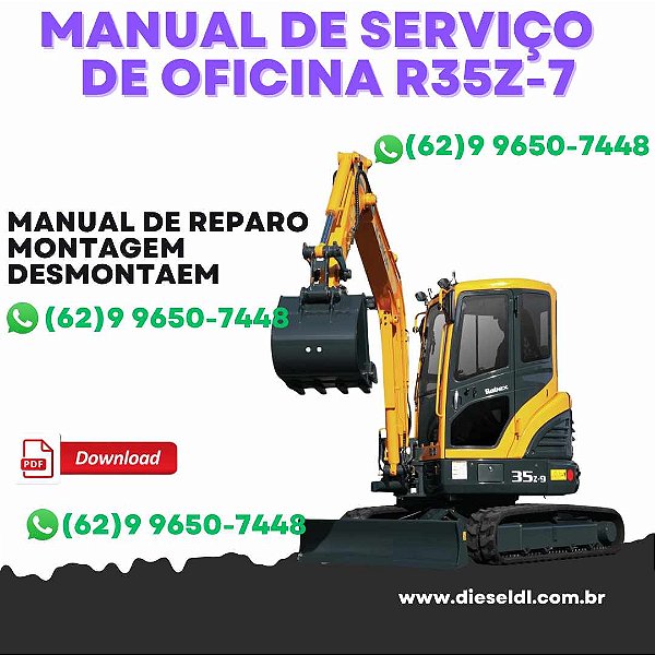 MANUAL DE SERVIÇO DE OFICIMA ESCAVADEIRA R35Z-7 HYUNDAI