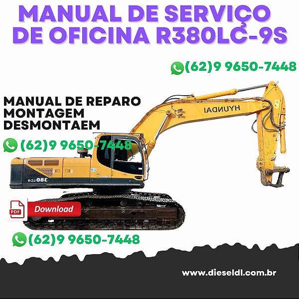MANUAL DE SERVIÇO DE OFICINA  ESCAVADEIRA R380LC-9S HYUNDAI
