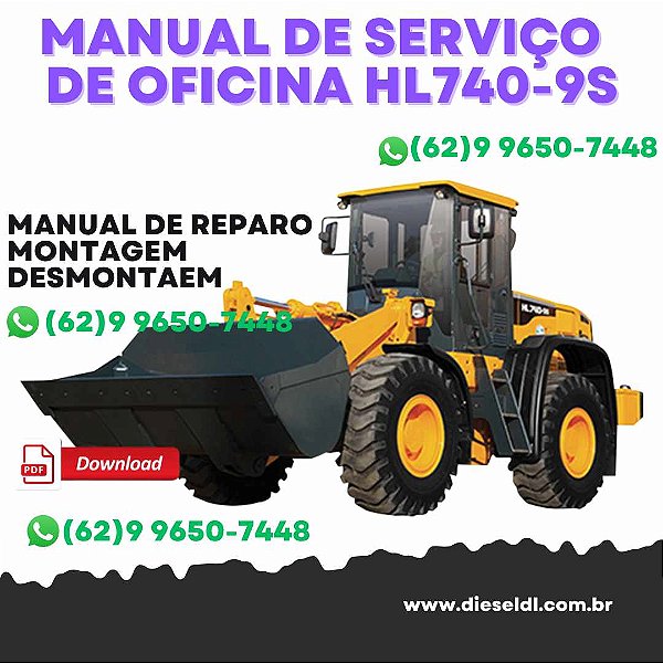 MANUAL DE SERVIÇO DE OFICINA CARREGADEIRA HL740-9S HYUNDAI