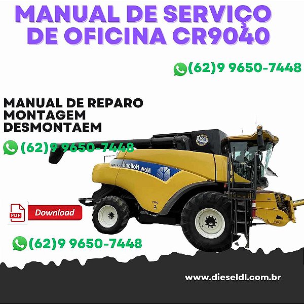 MANUAL DE SERVIÇO DE OFICINA  ELÉTRICOS E FALHAS CR9040 CR9060 CR9070 NEW HOLLAND