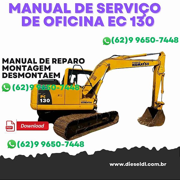 MANUAL DE SERVIÇO DE OFICINA ESCAVADEIRA EC130  NEW HOLLAND
