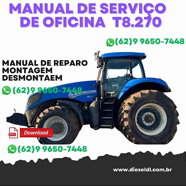 MANUAL DE SERVIÇO  DE OFICINA  FALHAS LINHA T8 T8.270 T8.295 T8.325 T8.355 T8.385  NEW HOLLAND