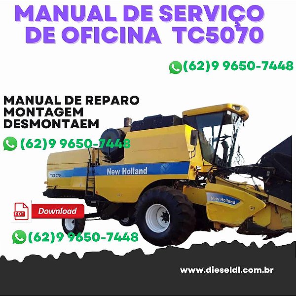 MANUAL DE SERVIÇO  DE OFICINA  ELÉTRICOS COLHEITADEIRAS TC5070 TC5090  NEW HOLLAND
