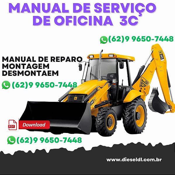 MANUAL DE SERVIÇO  DE OFICINA  RETROESCAVADEIRA 3C JCB