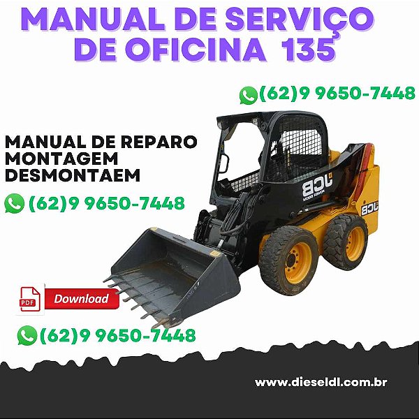 MANUAL DE SERVIÇO  DE OFICINA SISTEMA ELÉTRICO   MINI CARREGADEIRA 135 ECO JCB