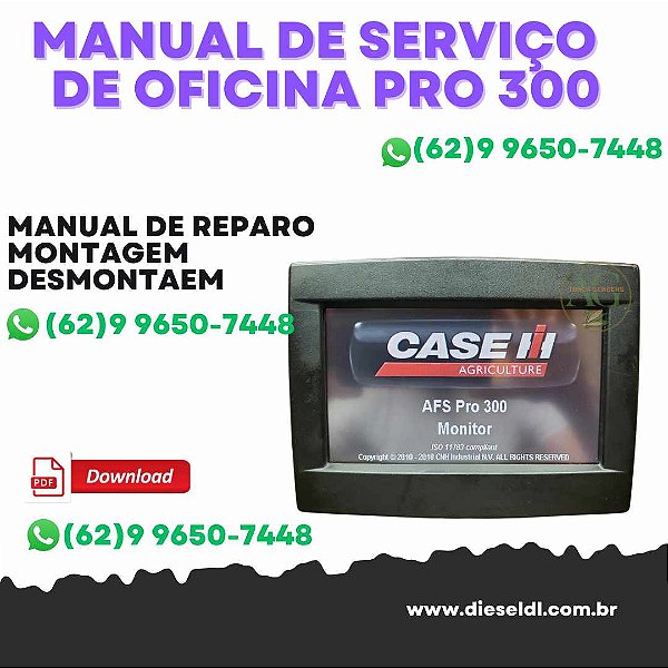 MANUAL DE SERVIÇO DE OFICINA AFS PRO 300 600 700  CASE IH