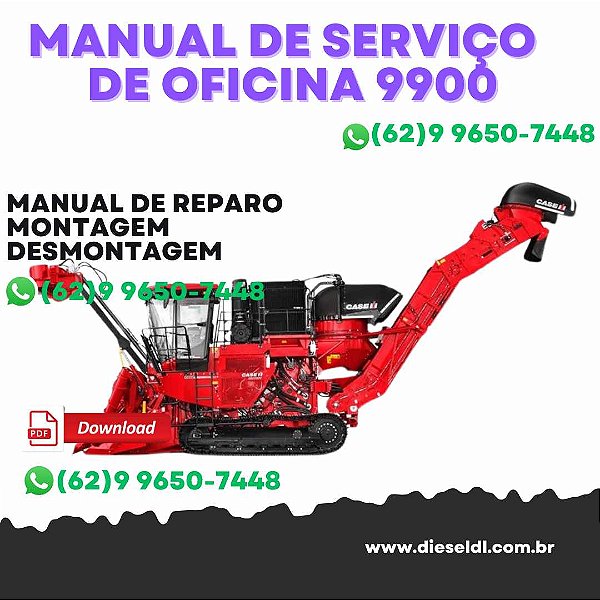 MANUAL DE SERVIÇOS DE OFICINA COLHEDORA AUSTOFT 9900 CASE IH