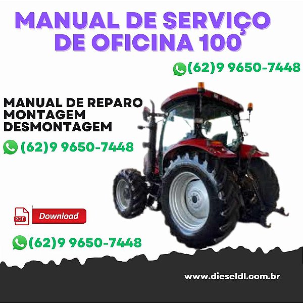 MANUAL DE SERVIÇOS DE OFICINA TRATORES  MAXXUM 100 110 115 120 125 130 140 CASE IH