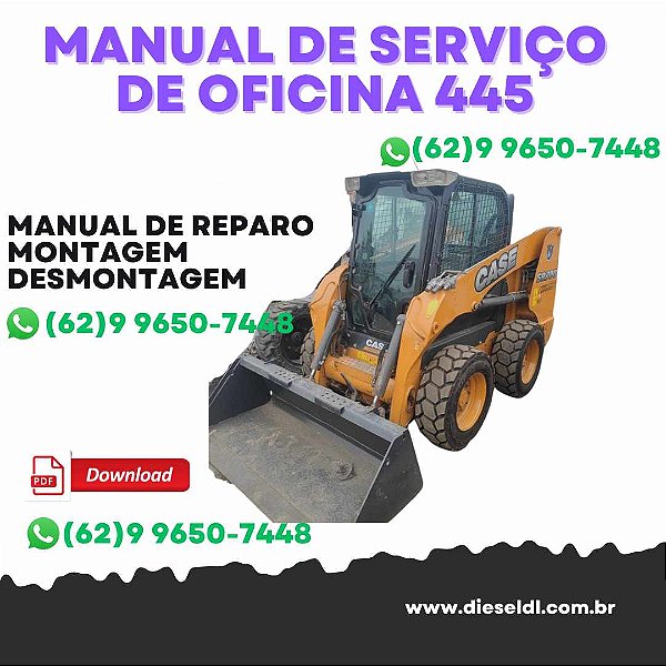 MANUAL DE SERVIÇOS DE OFICINA MINI CARREGADEIRA 435 445 445CT CASE