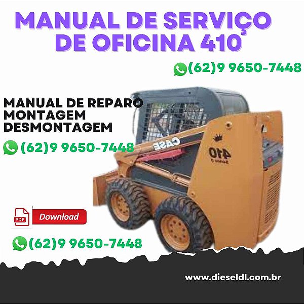 MANUAL DE SERVIÇOS DE OFICINA CARREGADEIRA 521D CASE
