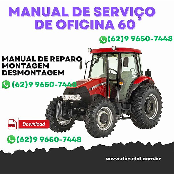 MANUAL DE SERVIÇO DE OFICINA TRATORES FARMALL 60 80 95 CASE