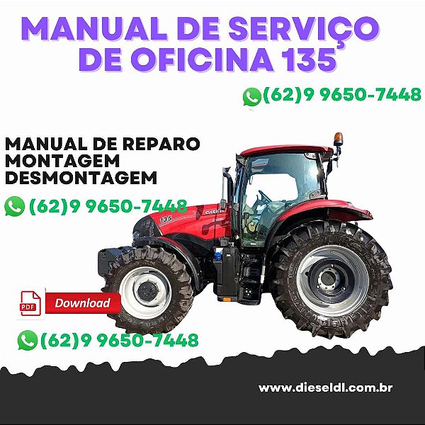 MANUAL DE SERVIÇO DE OFICINA TRATORES MAXXUM 135 150 165 180 CASE