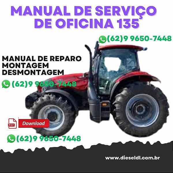 MANUAL DE SERVIÇO DE OFICINA MINI CALIBRAÇÃO TRATORES MAXXUM 135 150 165 180  CASE