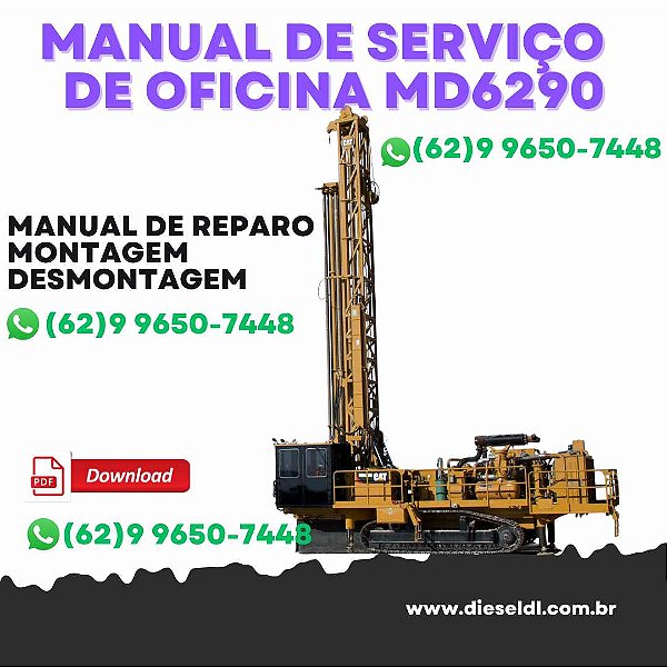 MANUAL DE SERVIÇO DE OFICINA  PERFURATRIZ MD6240 MD6290 ROTATIVA CAT